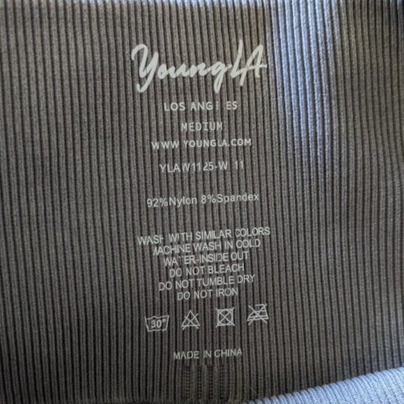 YoungLA - Scrunch Athletic Bike Shorts W111 | Size Medium | Gray Wash - Picture 4 of 10